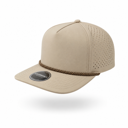 Khaki with Chainlink Rope 5 Panel Performance