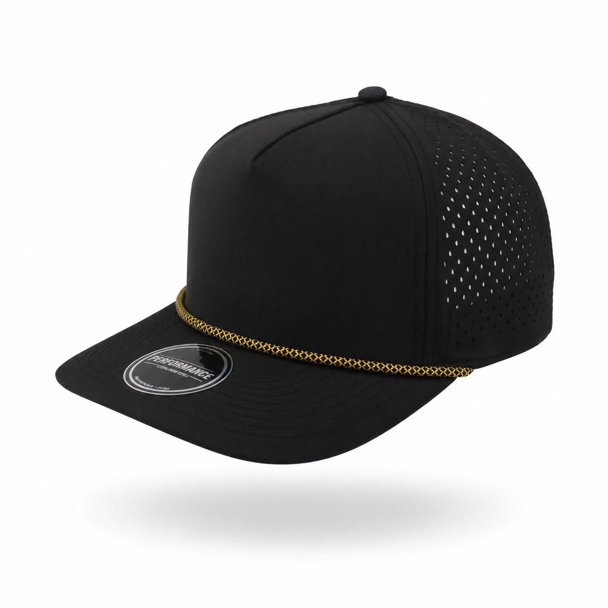 Black with Yellow Chainlink Rope 5 Panel Performance